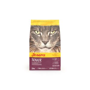 Bild der 2 kg Josera Senior Carismo Verpackung – Senior-Trockenfutter mit Nieren- und Zellschutz für ältere Katzen.