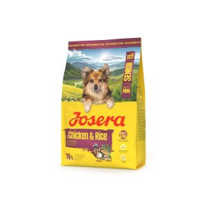 JOSERA Mini Senior Chicken & Rice 3 kg Trockenfutterbeutel, Hundefutter für kleine Hunde, mit Huhn & Reis