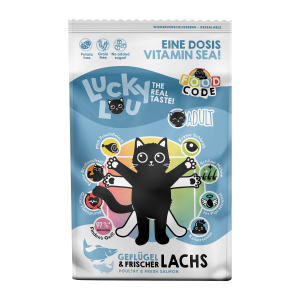 Lucky Lou Adult Katzenfutter 750g Dose mit Geflügel und Lachs