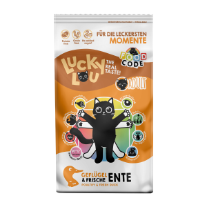 Lucky Lou Adult Katzenfutter 340g Dose mit Geflügel und Ente