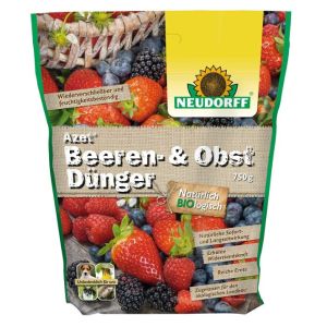 Azet Beeren- und Obst-Dünger im wiederverschließbaren 750g Sack, biologisch, mit Sofort- und Langzeitwirkung, für eine reiche Ernte von Erdbeeren, Brombeeren, Obststräuchern und -bäumen