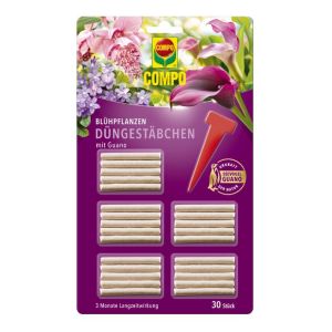 Düngestäbchen mit Guano für Blühpflanzen, mit Langzweitwirkung von 3 Monaten, volle Blüte