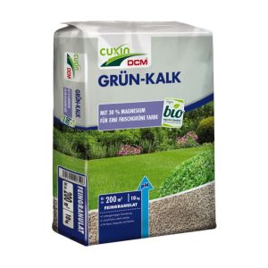 10kg Sack Cuxin Grün-Kalk – gekörnter Spezialkalk mit Magnesium für Rasen und Garten, leicht streubar und biologisch anwendbar