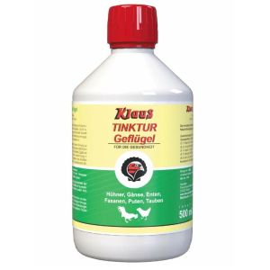 KLAUSTINKTUR Geflügel - 500ml weiße Flasche mit rotem Deckel