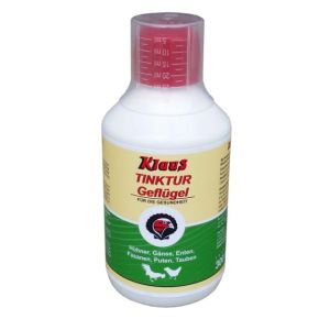 KLAUSTINKTUR Geflügel - 300ml weiße Flasche mit rotem Deckel plus Messbecher
