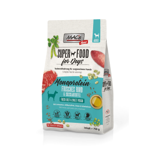 Sack MAC’s DOG Mono frisches Rind 750 g Trockenfutter