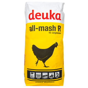 Deuka All Mash R Mehl mit Kokzidiostatikum 25 kg – Reifefutter mit Kokzidiostatikum für Junghennen bis zur Legephase
