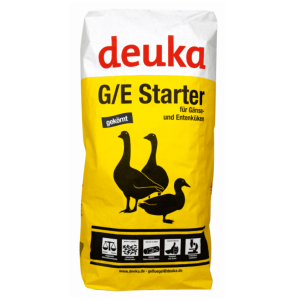 deuka G/E Starter gekörnt 25kg Sack Futter für Gänse- und Entenküken – Aufzucht- und Mastfutter für Wassergeflügel ohne Kokzidiostatikum