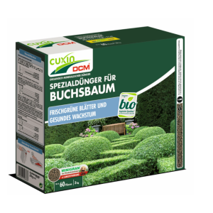 Spezialdünger für Buchsbäume von Cuxin DCM in der 3 kg Packung